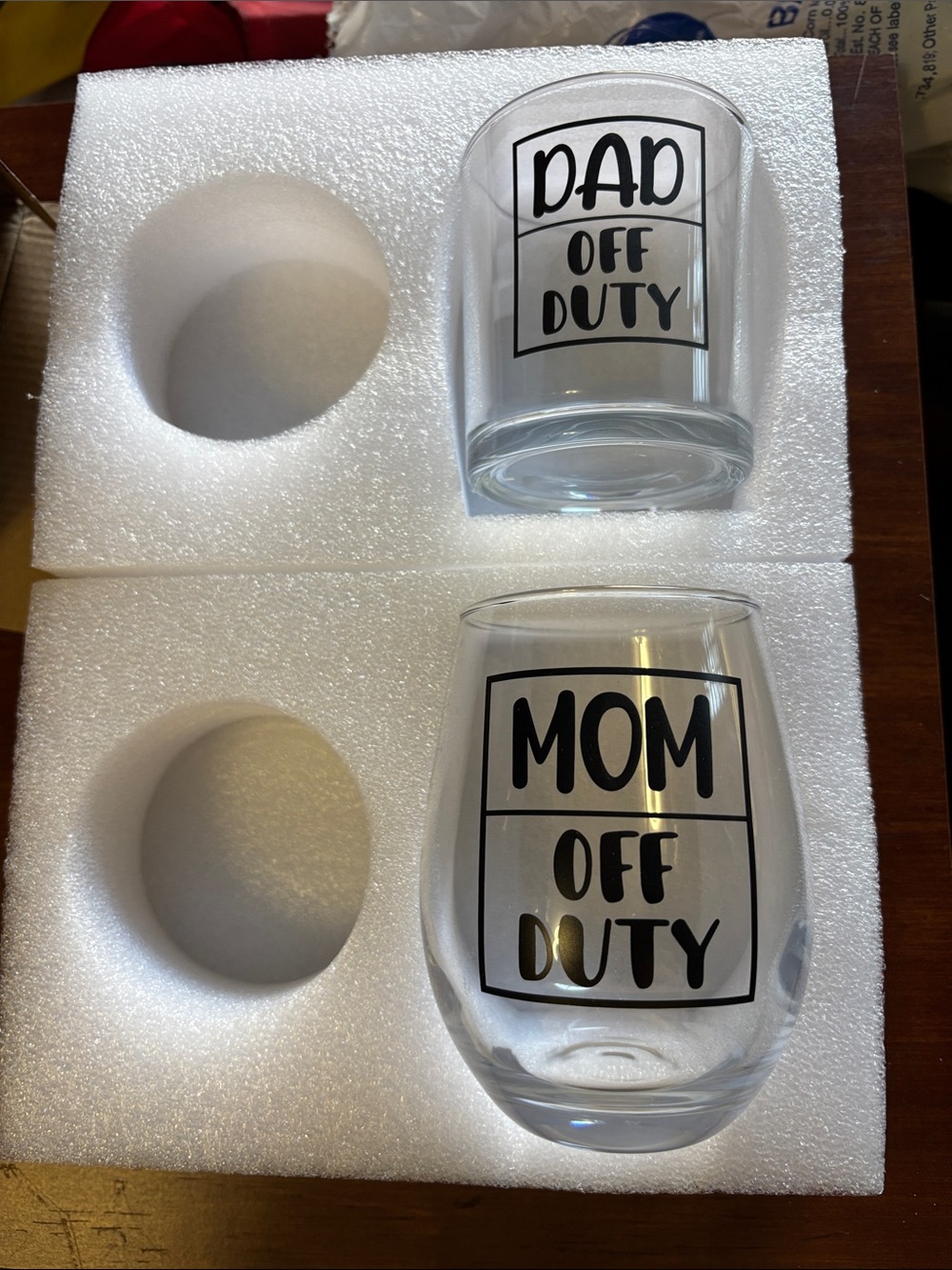 Mom and dad liquor glasses Wish Best For You Gift Box